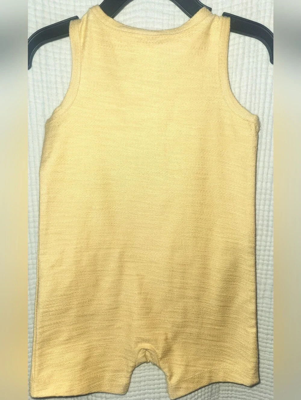 Carter's Child Of Mine 100% Cotton Yellow Sleeveless Baby Boy's Romper 12M NWT